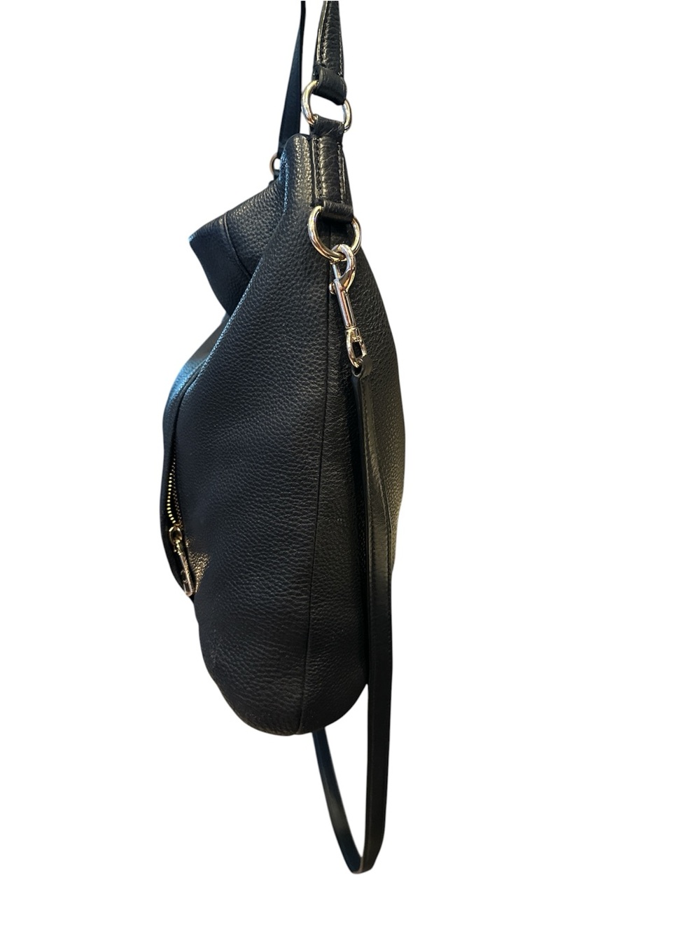 Coach Isabella Navy Pebbled Leather Hobo Shoulder Bag Gold Hardware - Picture 2 of 5